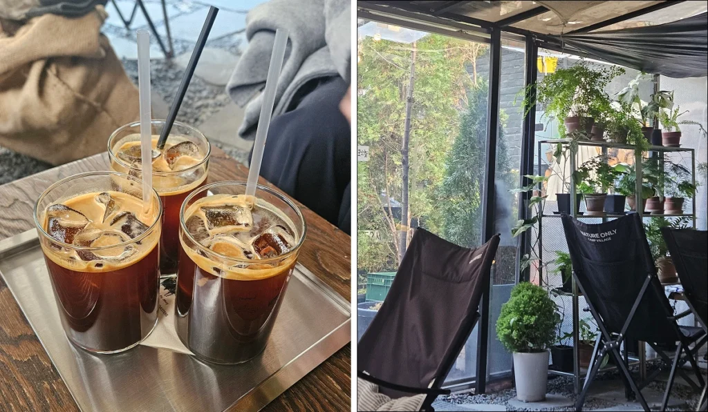 커피 3잔과 캠핑장 분위기 카페