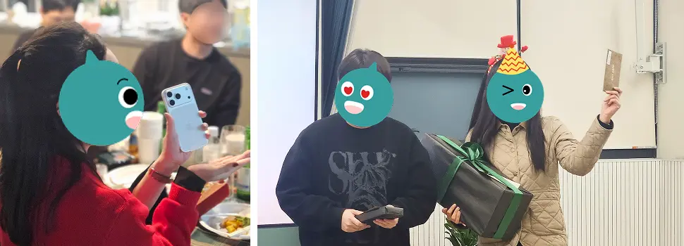 다양한 선물을 받은 올해의 디무빈들